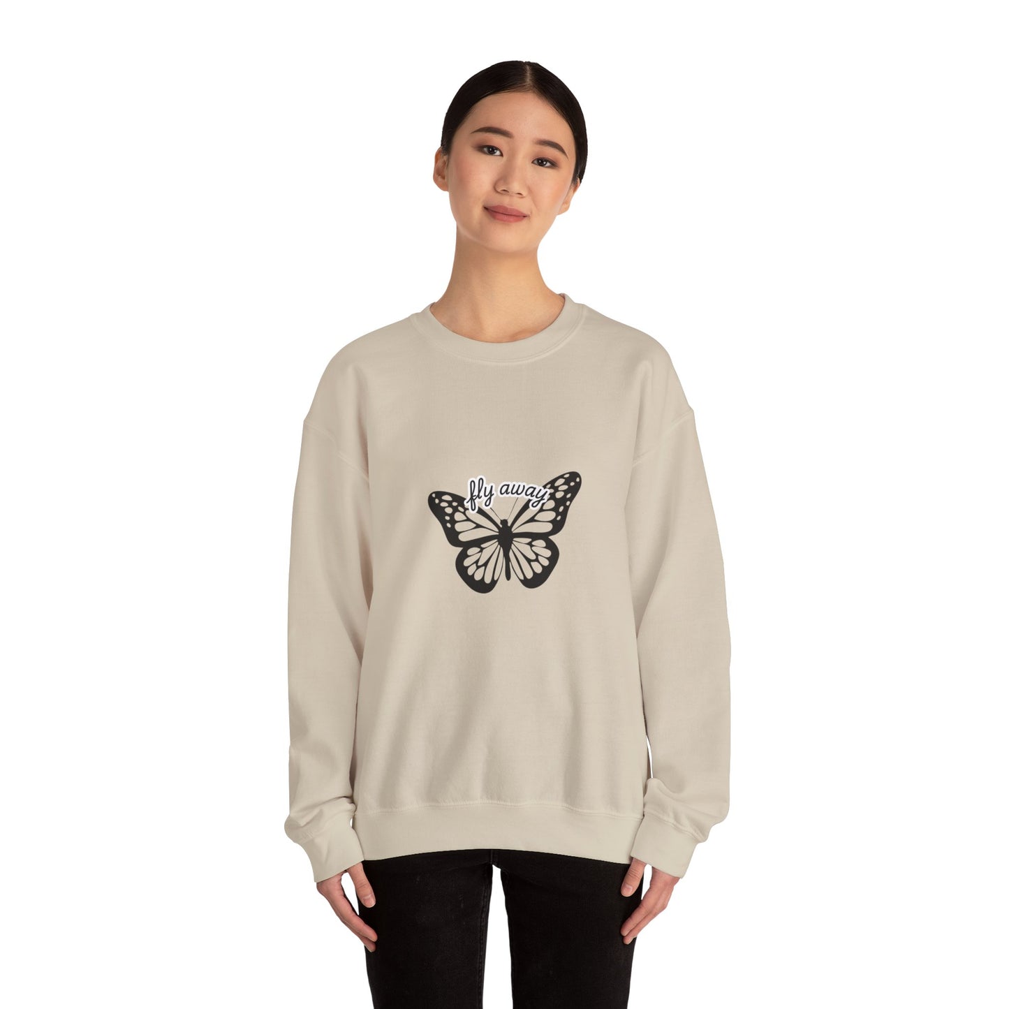 Butterfly "Fly Away" Aesthetic Sweatshirt – Soft & Cozy Vibe🦋✨