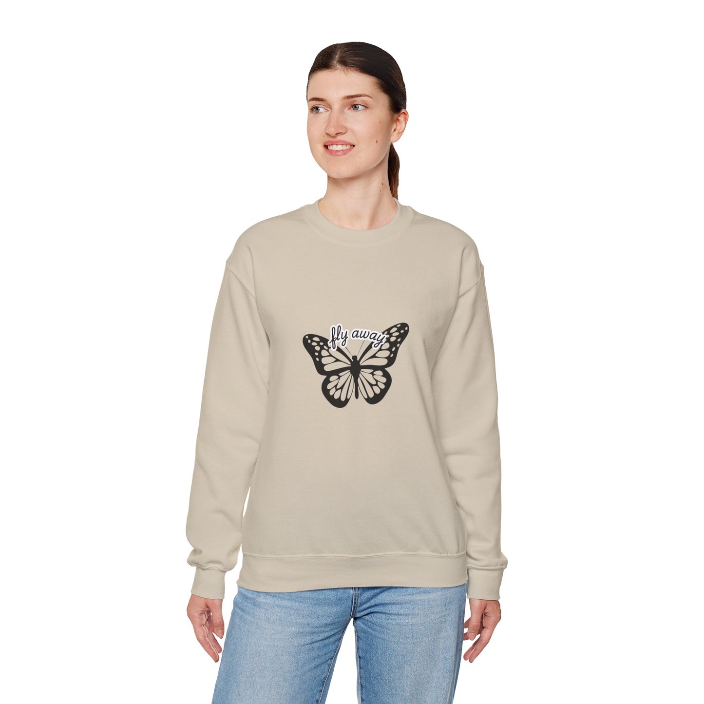 Butterfly "Fly Away" Aesthetic Sweatshirt – Soft & Cozy Vibe🦋✨