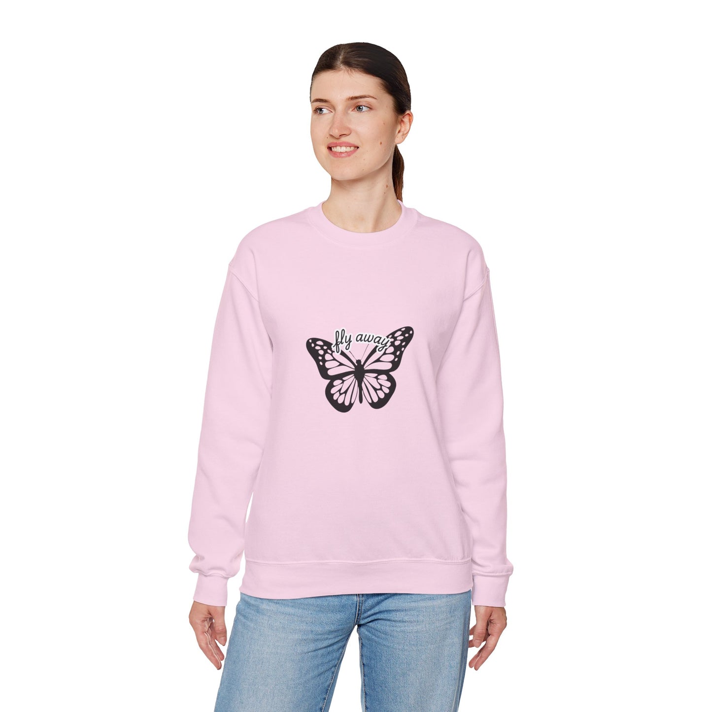Butterfly "Fly Away" Aesthetic Sweatshirt – Soft & Cozy Vibe🦋✨