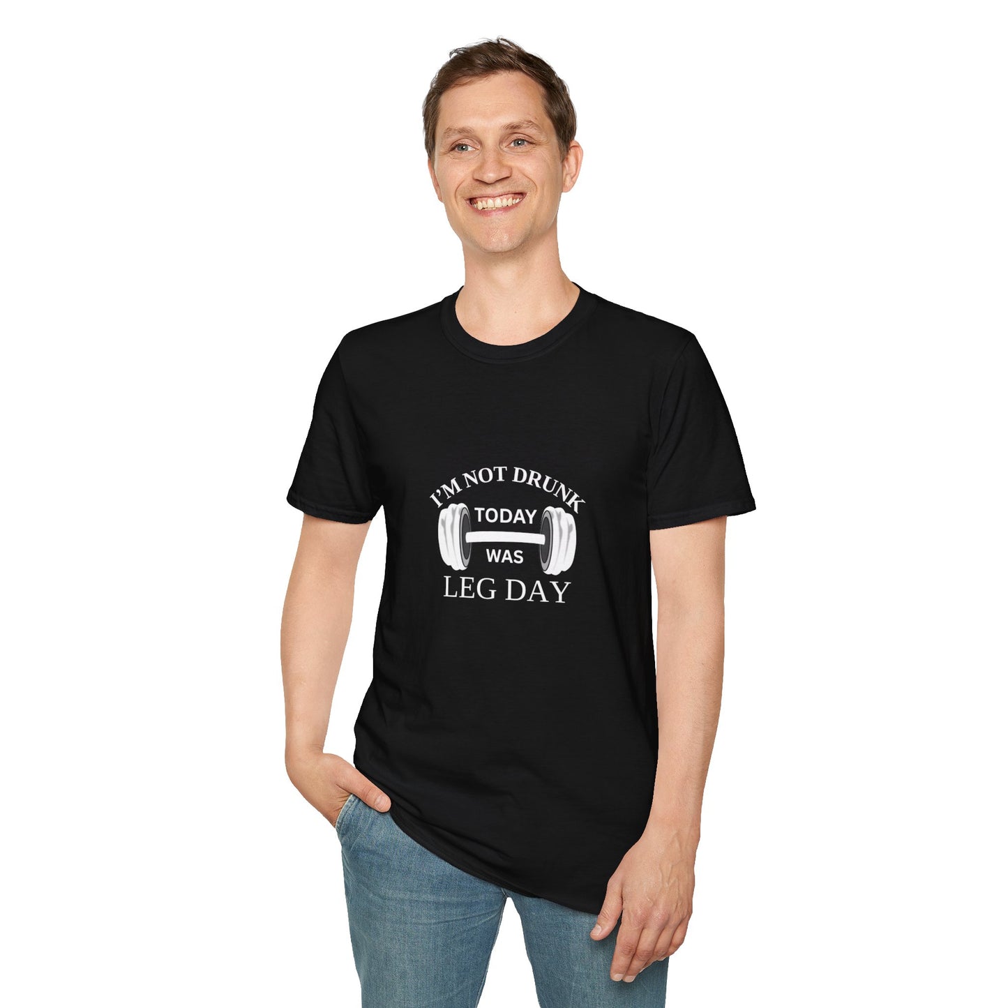 I’m Not Drunk, It Was Leg Day” Gym T-Shirt – Fitness Humor Tee