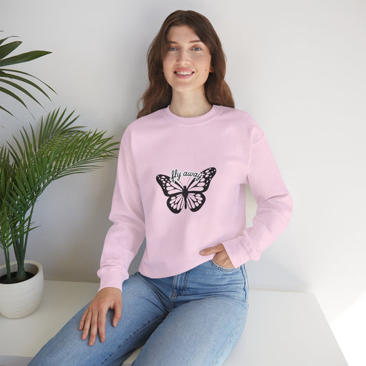 Butterfly "Fly Away" Aesthetic Sweatshirt – Soft & Cozy Vibe🦋✨