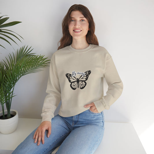 Butterfly "Fly Away" Aesthetic Sweatshirt – Soft & Cozy Vibe🦋✨