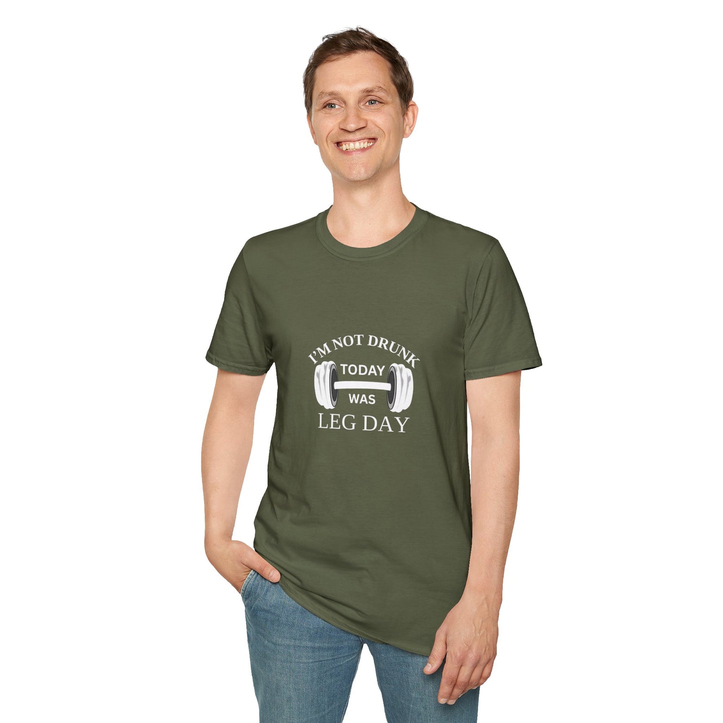 I’m Not Drunk, It Was Leg Day” Gym T-Shirt – Fitness Humor Tee