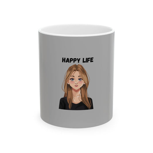 Happy Life Mug – Start Your Day with a Smile ☕💛