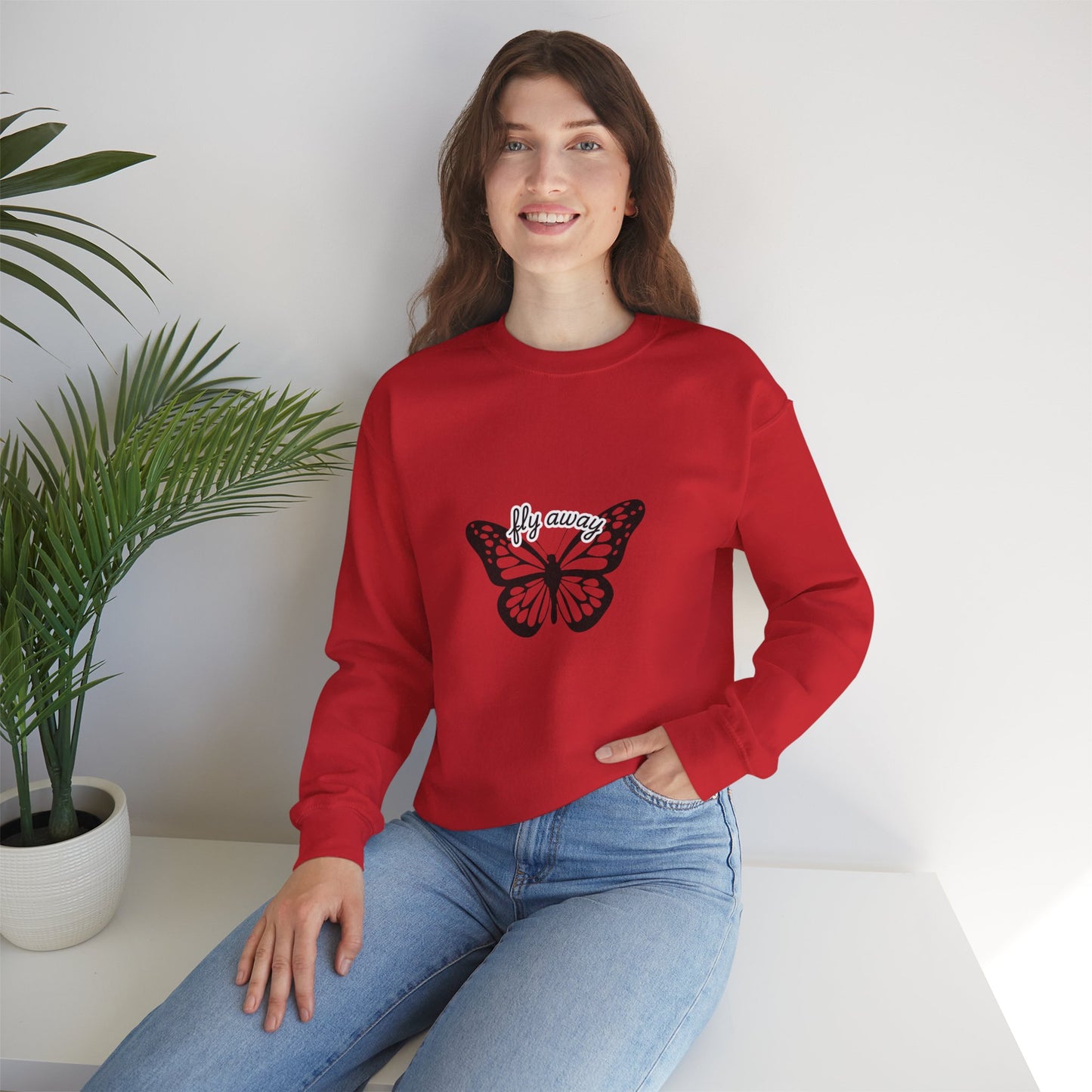 Butterfly "Fly Away" Aesthetic Sweatshirt – Soft & Cozy Vibe🦋✨