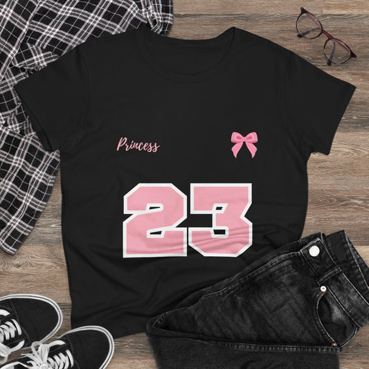 Princess 23 Varsity Tee – Soft Pink on Black💗✨